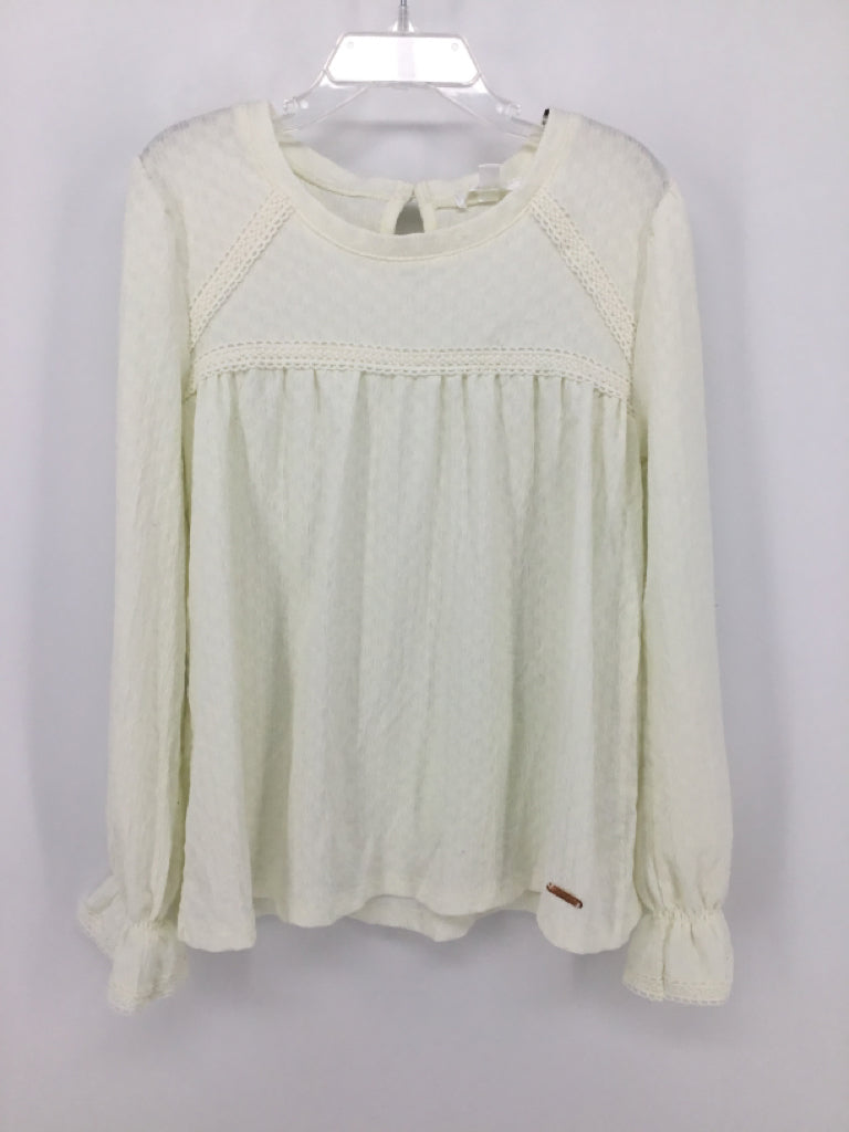 Tahari Child Size 7 Cream Shirt - girls