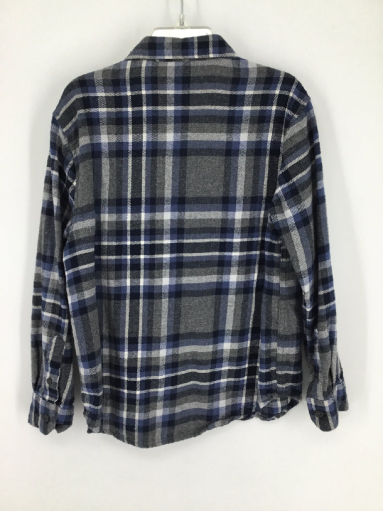 Old Navy Child Size 6 Blue Plaid Shirt - boys