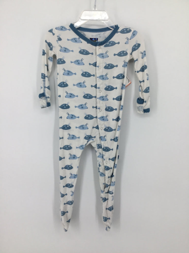 Kickee Pants Child Size 6-12 Months Blue Sleepers