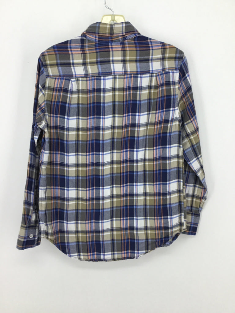 Crewcuts Child Size 8 Blue Plaid Shirt - boys