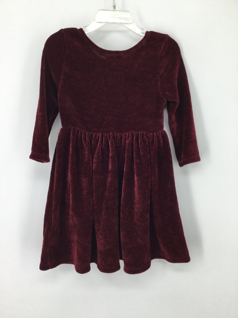 Lilt Child Size 4 Burgundy Dress - girls