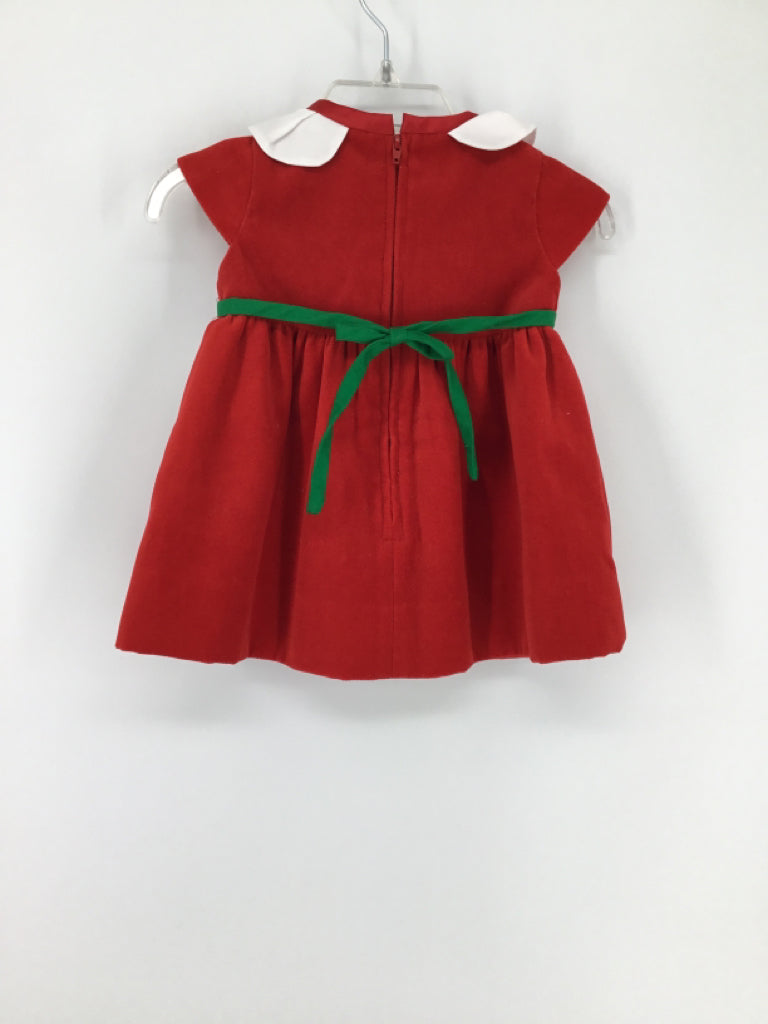 Florence Eiseman Child Size 3 Months Red Christmas Dress