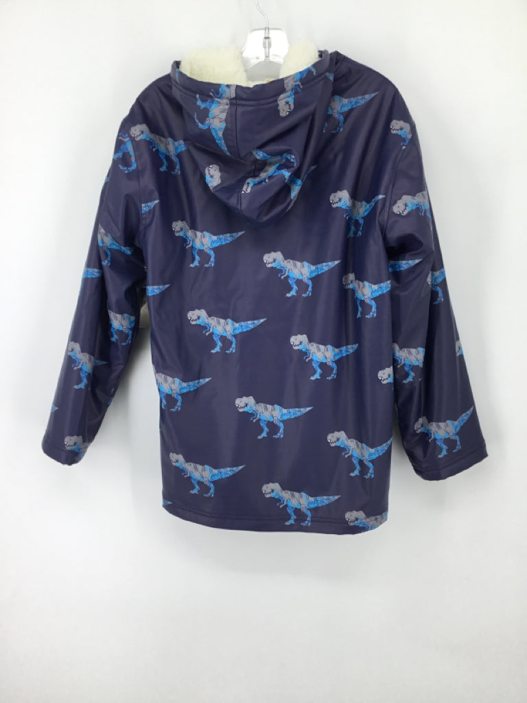 Hatley Child Size 12 Navy Dinosaur Raincoat - boys