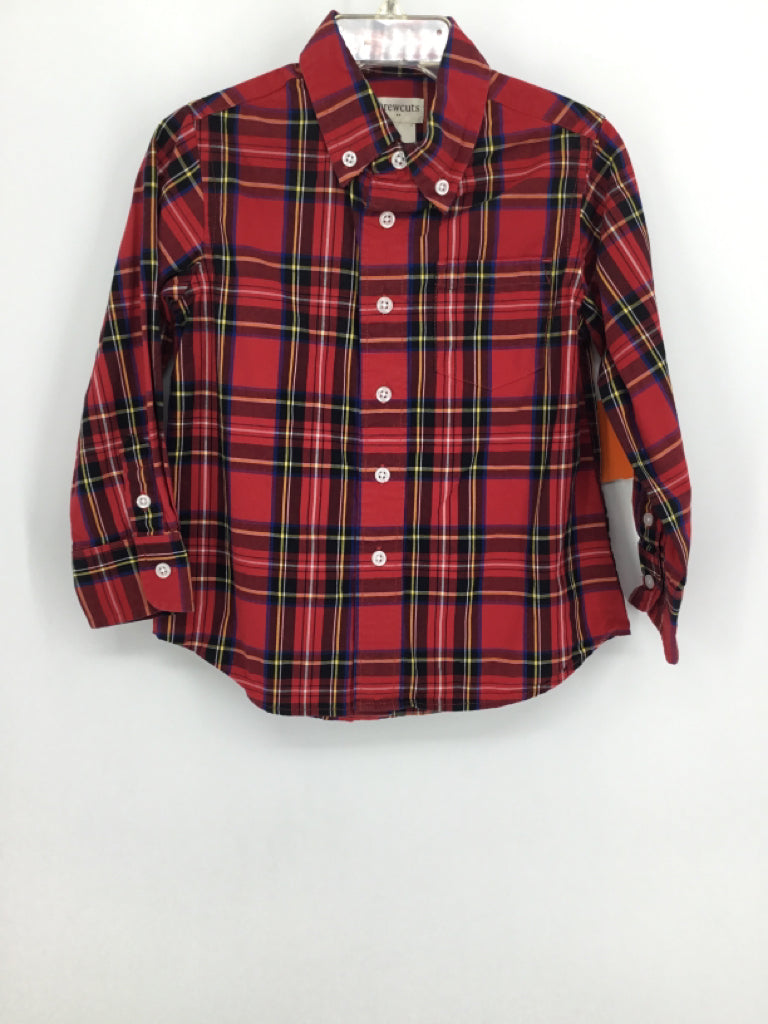 Crewcuts Child Size 2 Red Plaid Shirt - boys