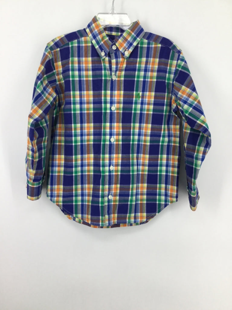 Ralph Lauren Child Size 4 Multi-Color Plaid Shirt - boys