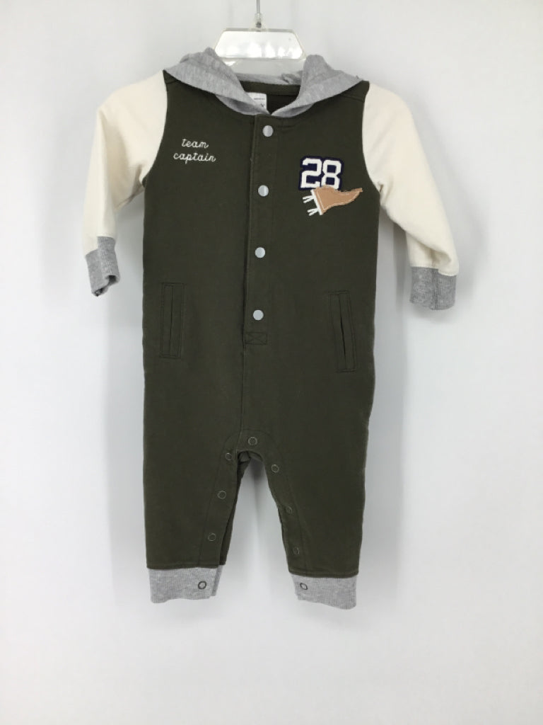 Carter's Child Size 6 Months Green Solid Outfit - boys