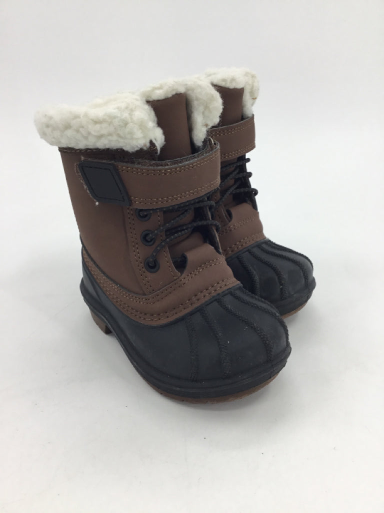Cat & Jack Child Size 6 Toddler Brown Rain/Snow Boots