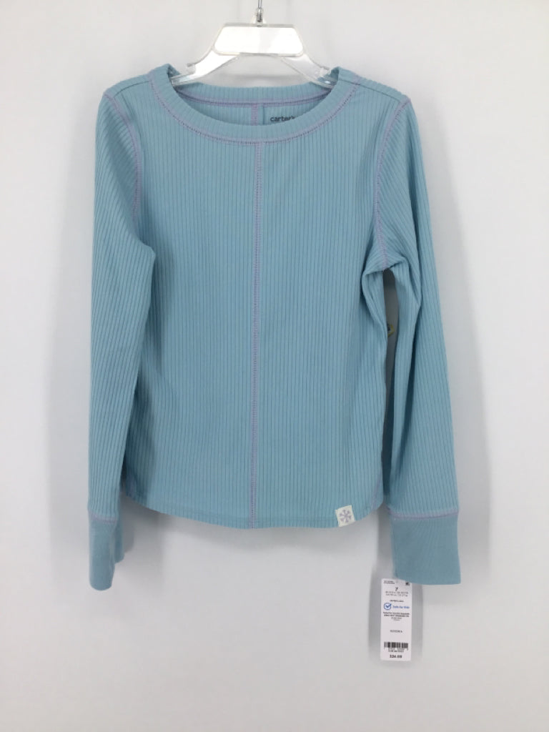 Carter's Child Size 7 Blue Shirt - girls