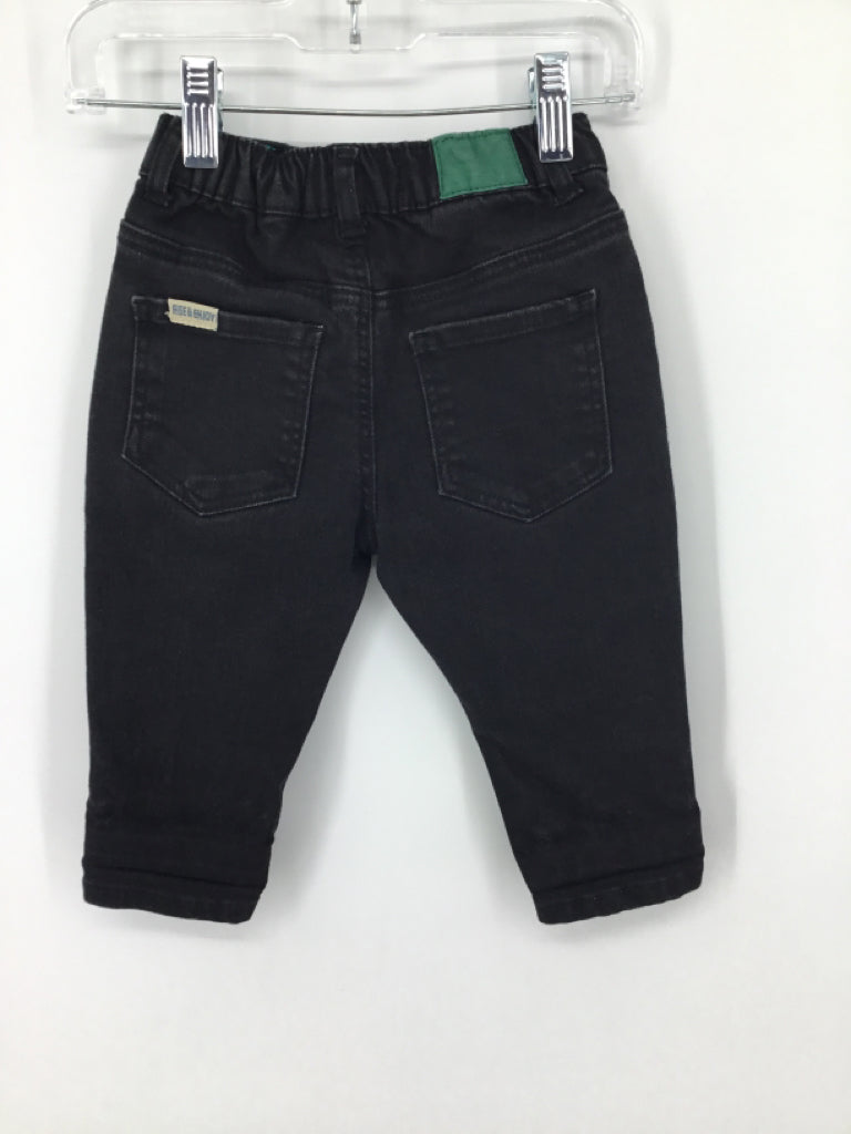 Zara Child Size 9-12 Months Black Solid Jeans - boys