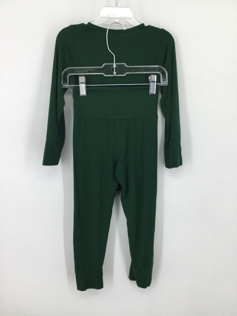 Lou Lou Child Size 3 Green Solid Pajamas - boys