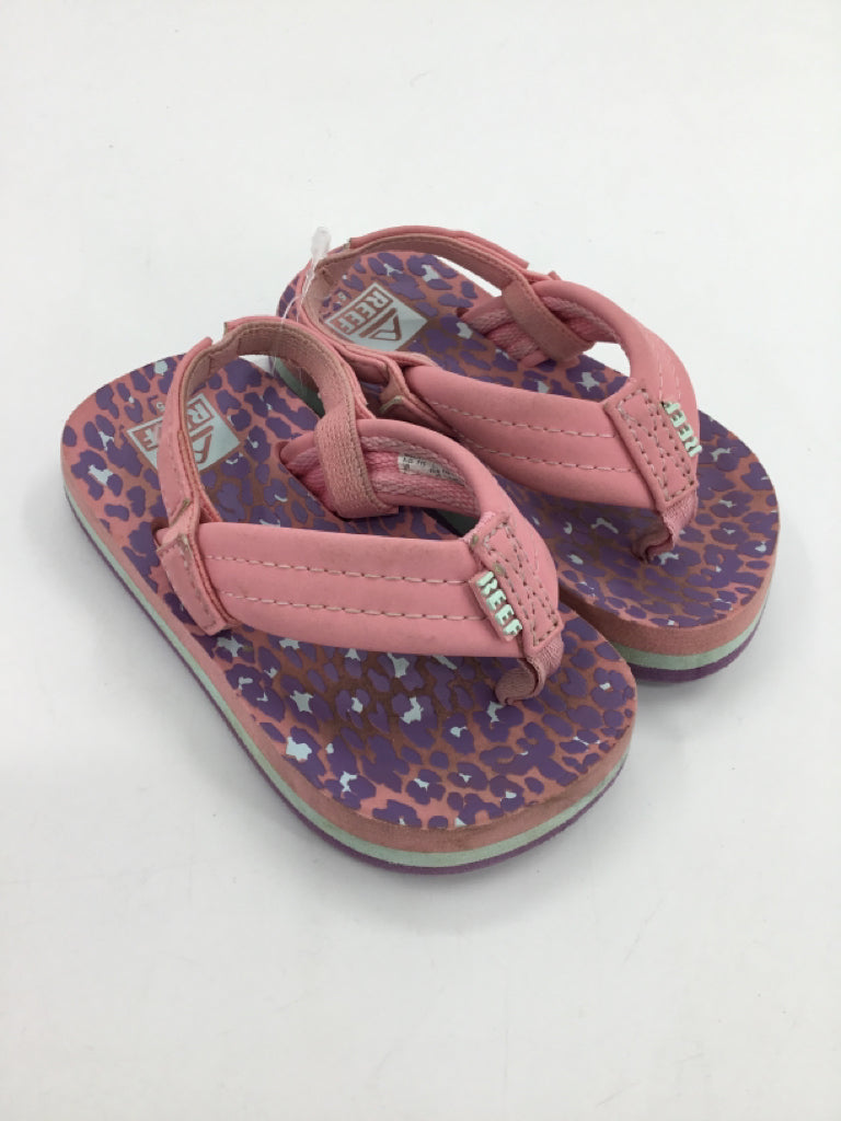 Reef Child Size 5 Toddler Pink Sandals/Flip Flops