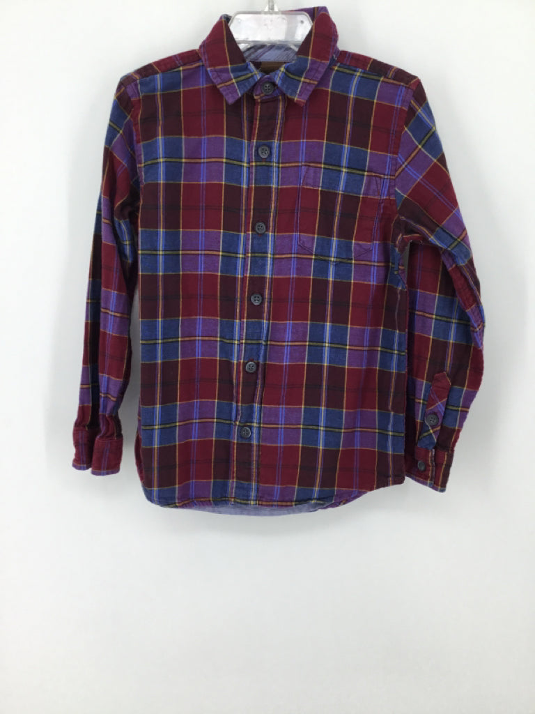 Tea Child Size 6 Purple Plaid Shirt - boys