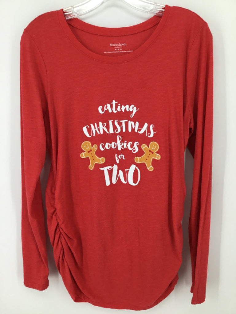 Motherhood Maternity Child Size M Red Christmas Maternity T-Shirt