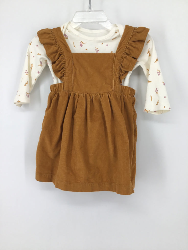 Just One You Made by Carters Child Size 6 Months Mustard Dress - girls