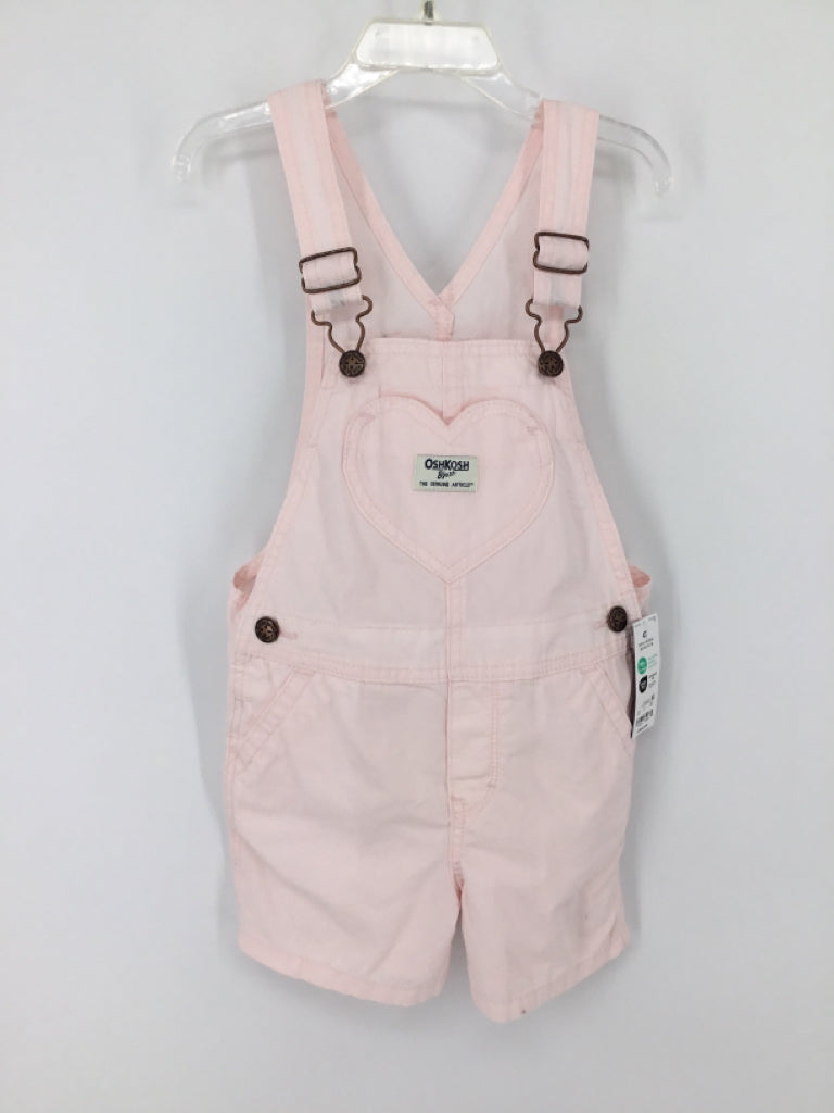 OshKosh B'gosh Child Size 4 Pink Overalls - girls