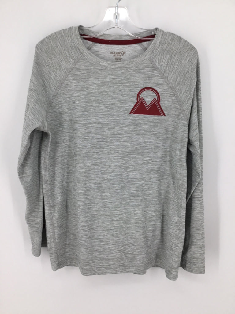 Old Navy Active Child Size 10 Gray screen printed T-shirt - boys