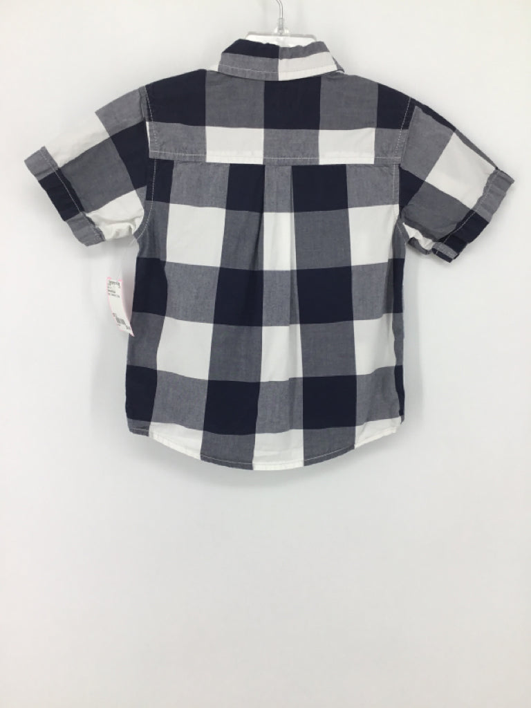 OshKosh B'gosh Child Size 2 Navy Checkered Shirt - boys