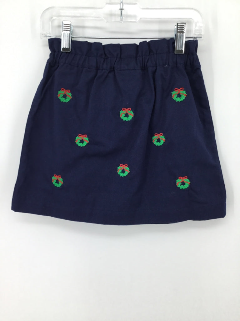 The Beaufort Bonnet Co Child Size 6 Navy Christmas Skirt