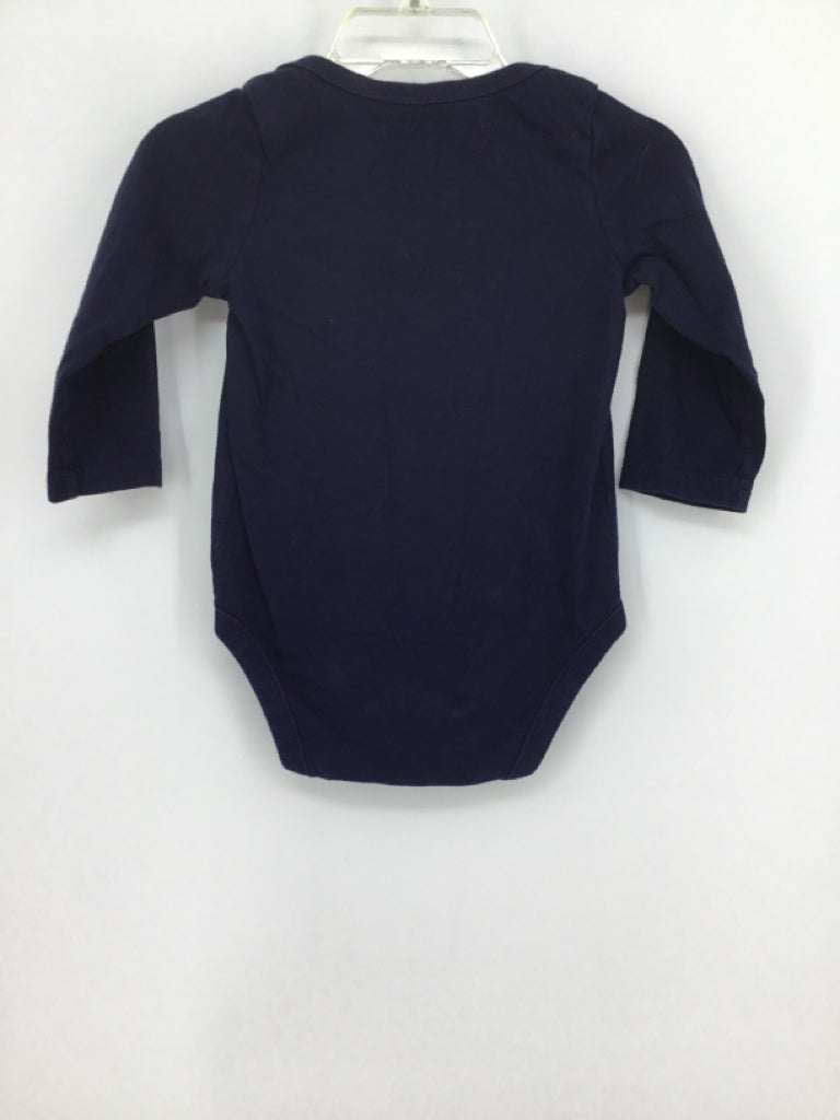 Baby Gap Child Size 6-12 Months Navy Christmas Onesie
