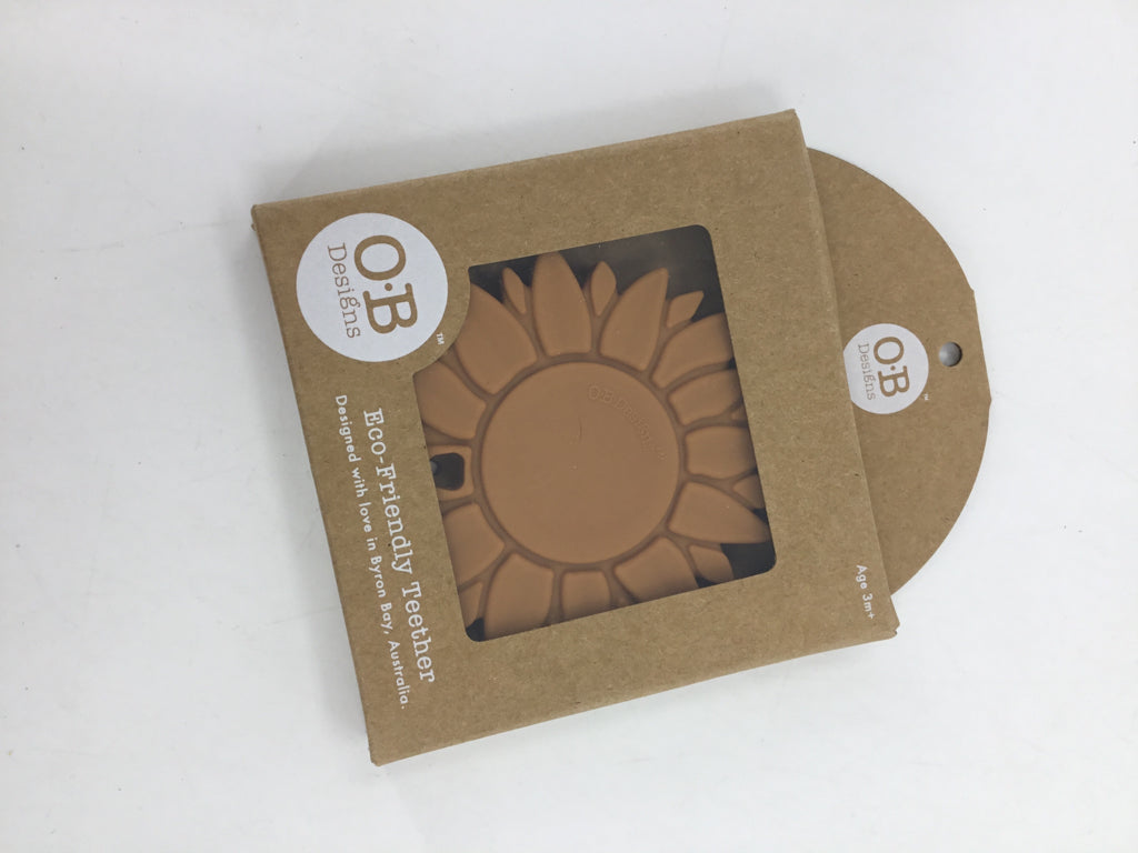 OB Designs Orange Silicone Sunflower Teether