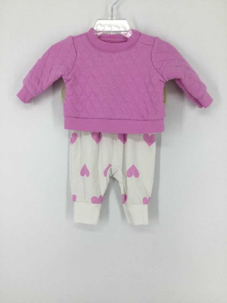 Cat & Jack Child Size 0-3 Months Pink Valentine's Day Outfit