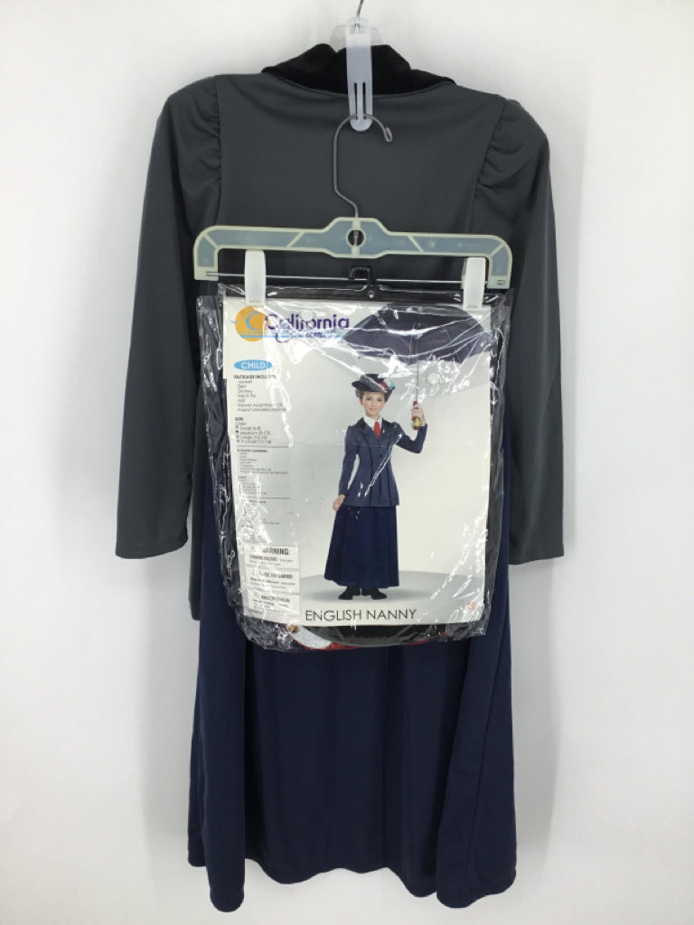 California Costume Child Size 8 Gray English Nanny Halloween Costume
