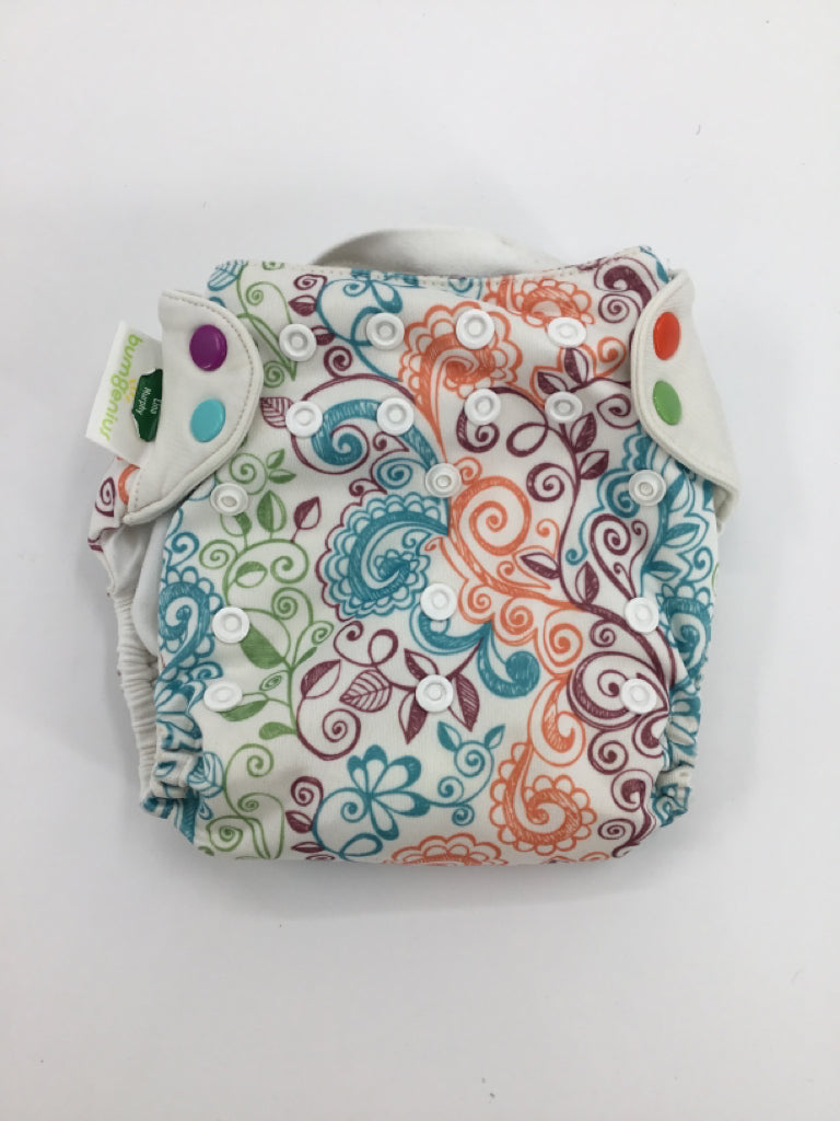 Bum Genius Child Size One Size Multi-Color Floral Pocket Cloth Diaper