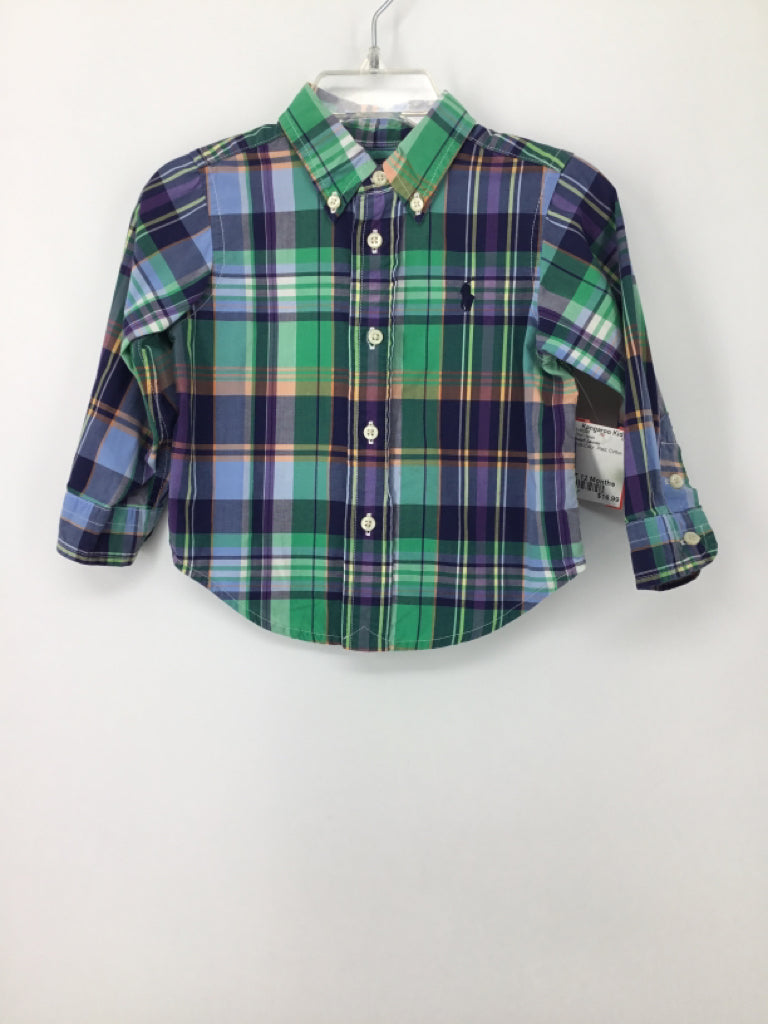Ralph Lauren Child Size 12 Months Multi-Color Plaid Shirt - boys