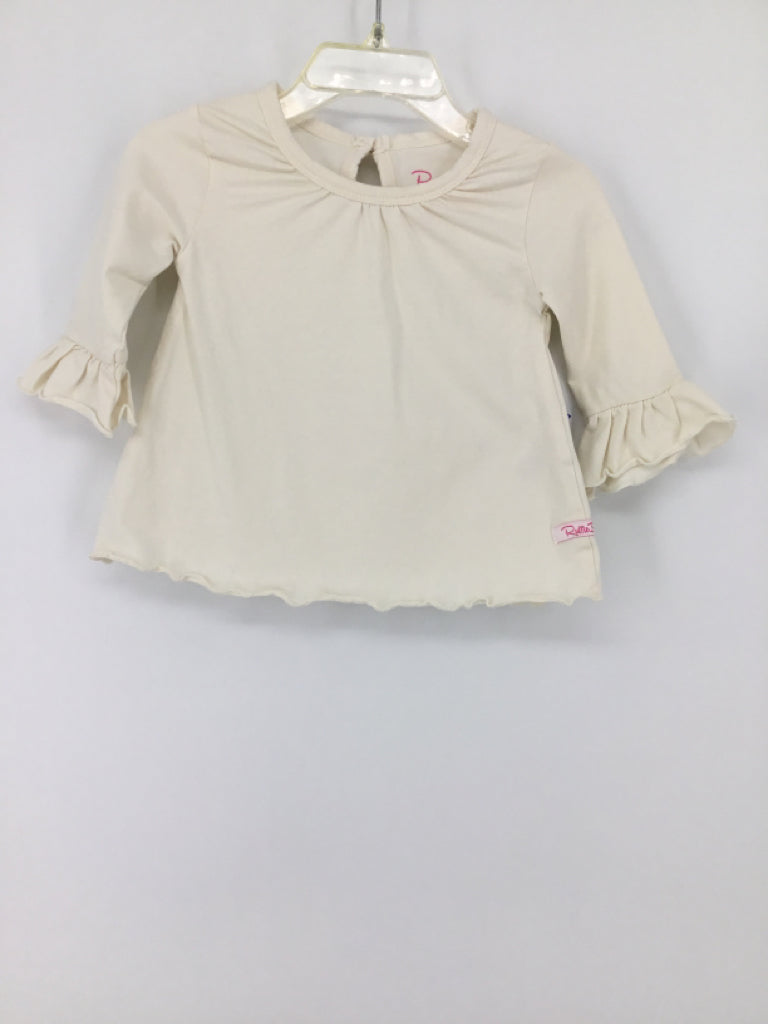 Ruffle Butts Child Size 12-18 Months Cream Shirt - girls