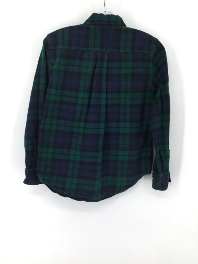 Ralph Lauren Child Size 8 Green Plaid Shirt - boys