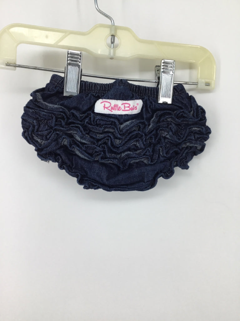 Ruffle Butts Child Size 0-3 Months Blue Bloomers - girls