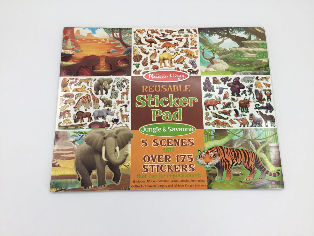 Melissa & Doug Reusable Sticker Pad - Jungle & Savannah
