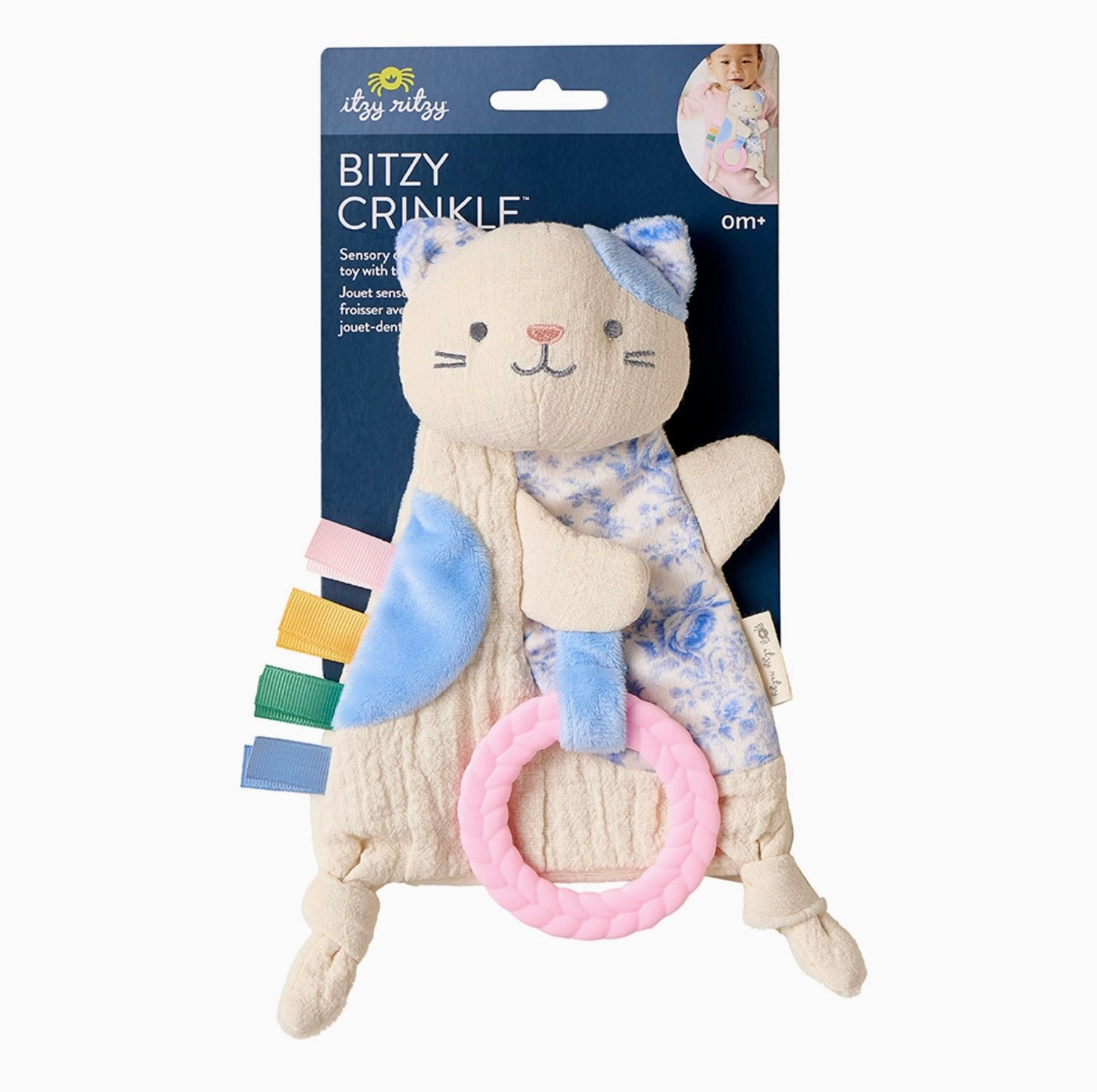 Itzy Ritzy - Bitzy Crinkle Sensory Toy with Teether (Kitty)