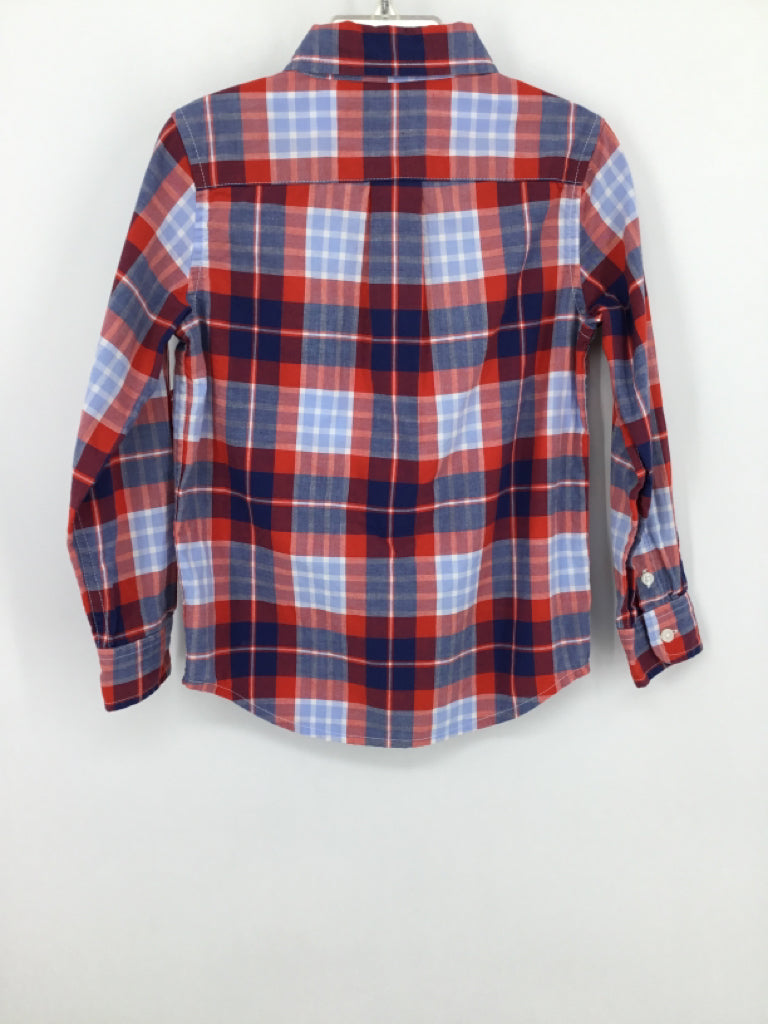 Janie and Jack Child Size 4 Red Plaid Shirt - boys