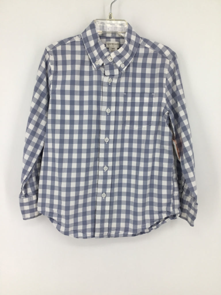 Crewcuts Child Size 4 Blue Gingham Shirt - boys