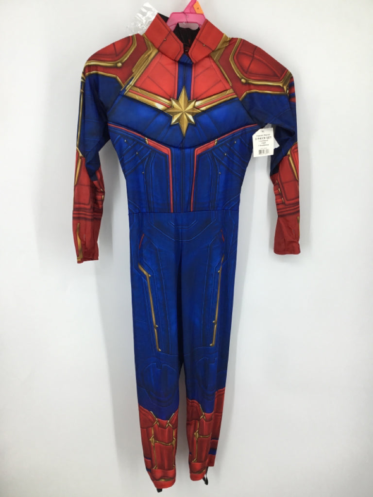 Marvel Child Size 8 Red Captain Marvel Halloween Costume