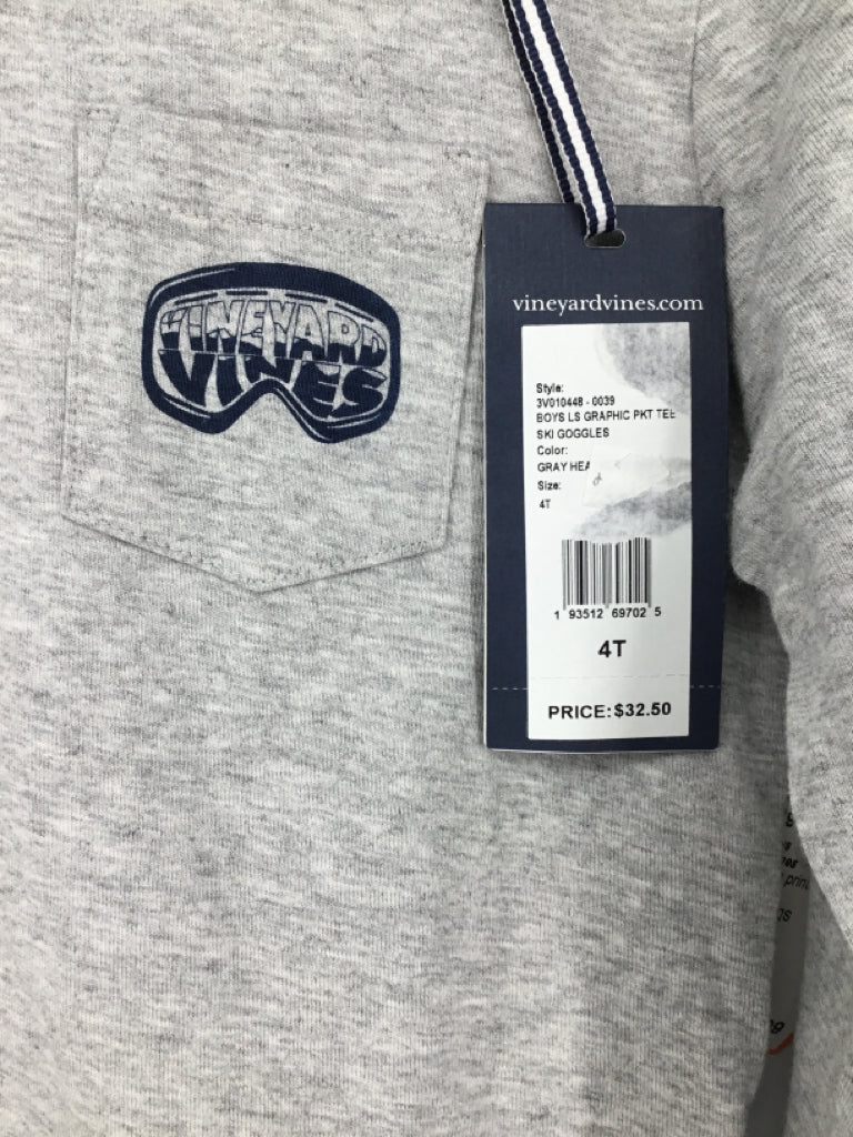 vineyard vines Child Size 4 Gray screen printed T-shirt - boys