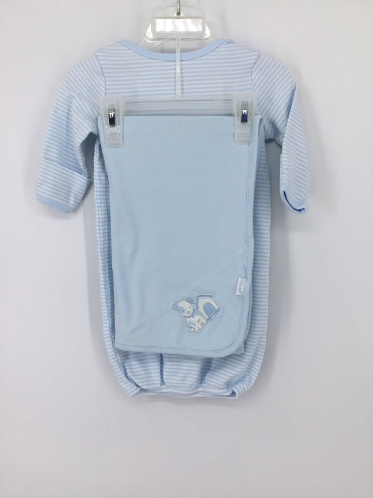 Little Me Child Size 0-3 Months Blue Sleepers