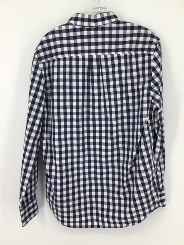 Crewcuts Child Size 12 Navy Gingham Shirt - boys