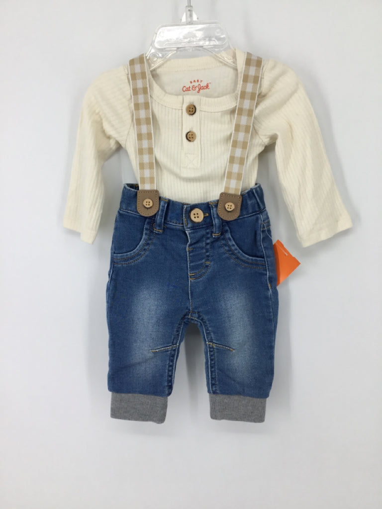 Cat & Jack Child Size Newborn White Solid Outfit - boys