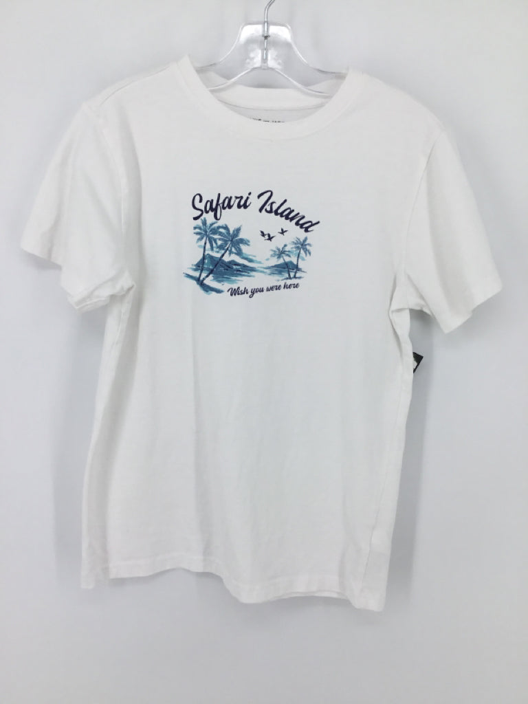 Janie and Jack Child Size 12 White screen printed T-shirt - boys