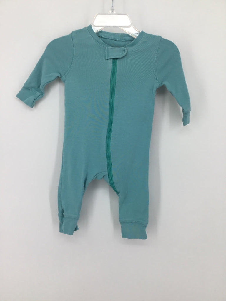 primary Child Size 0-3 Months Blue Solid Pajamas - boys