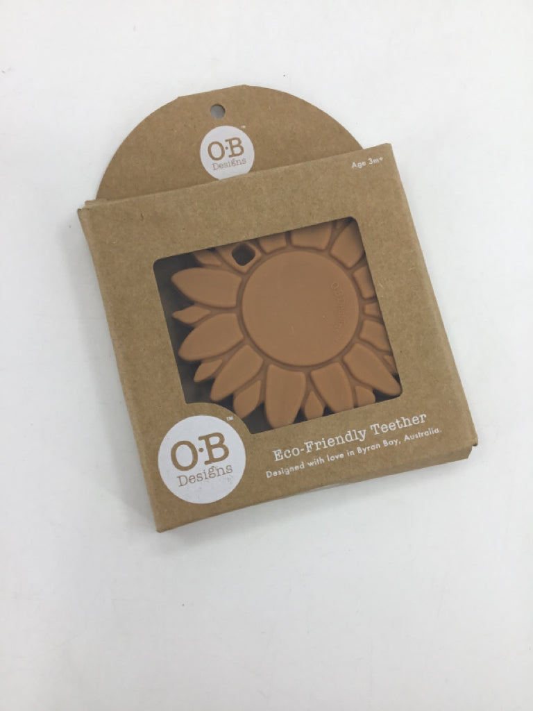 OB Designs Orange Silicone Sunflower Teether