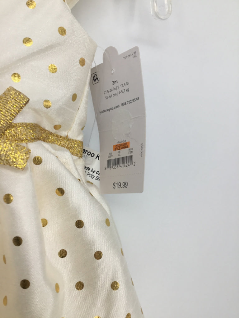 Just One You Made by Carters Child Size 3 Months Cream Dress - girls