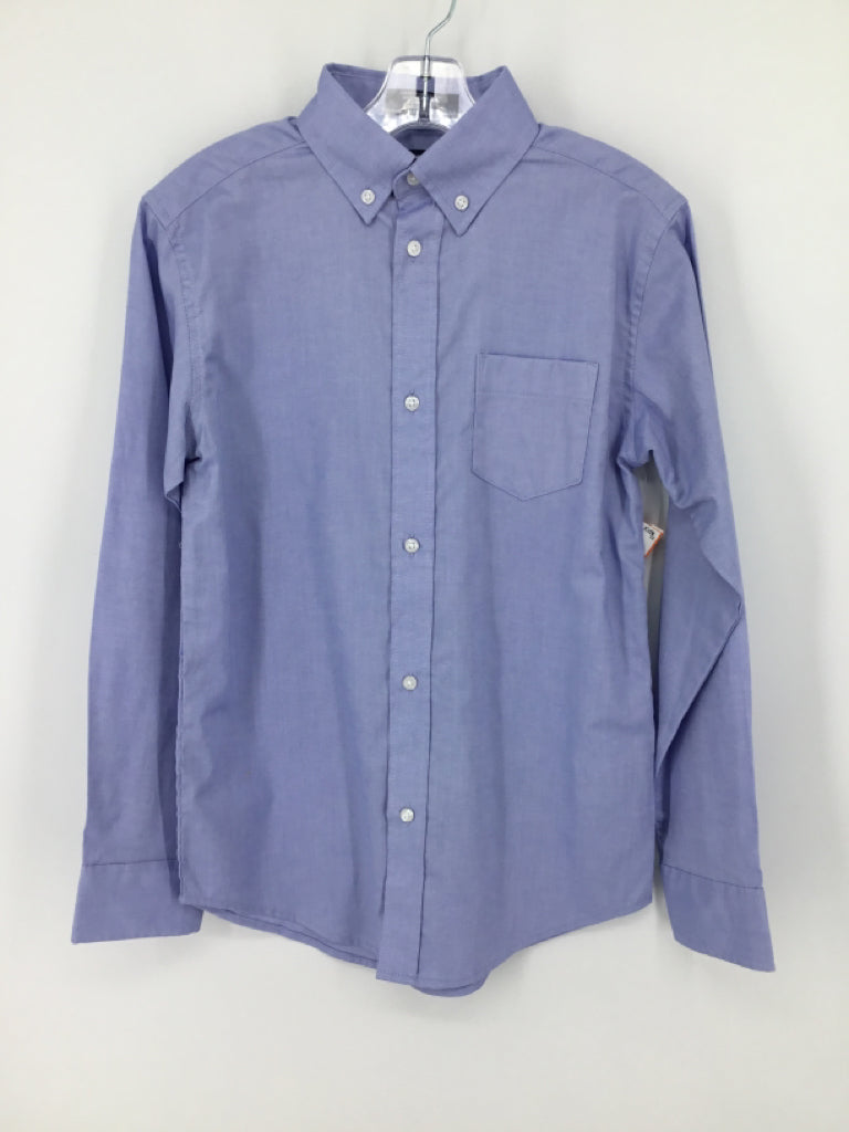 Izod Child Size 10 Blue Solid Shirt - boys