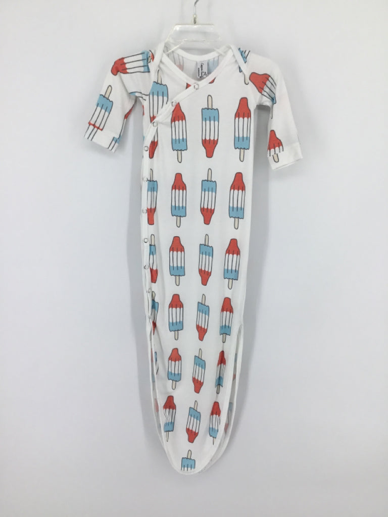 Copper Pearl Child Size Newborn White Stars & Stripes Sleeper