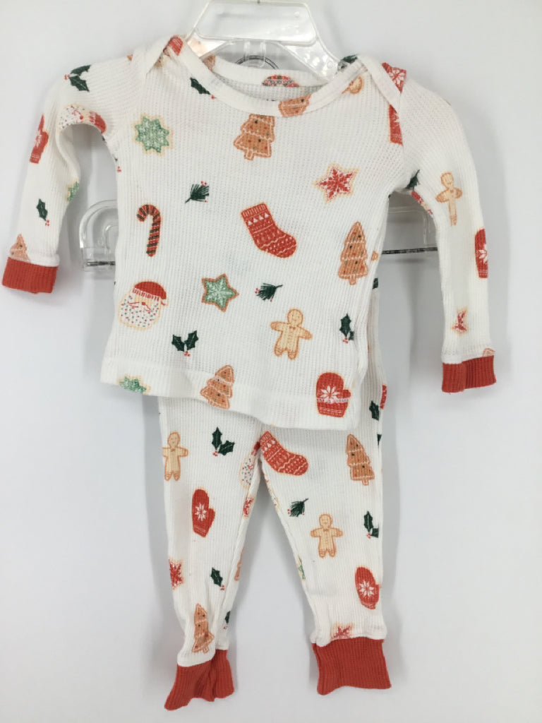 Angel Dear Child Size 6-12 Months White Christmas Pajamas