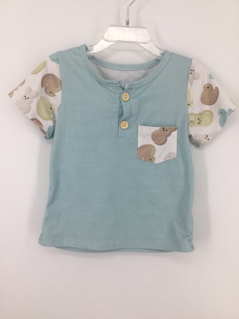 brandless Child Size 2 Blue Easter Shirt