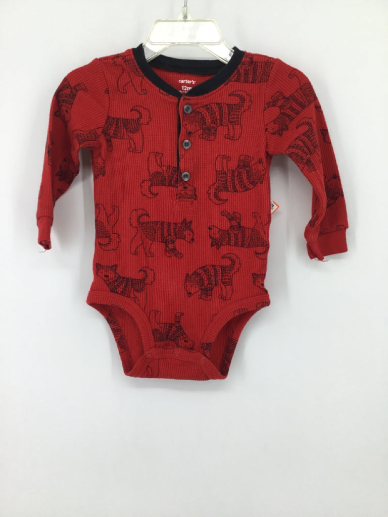 Carter's Child Size 12 Months Red Onesie