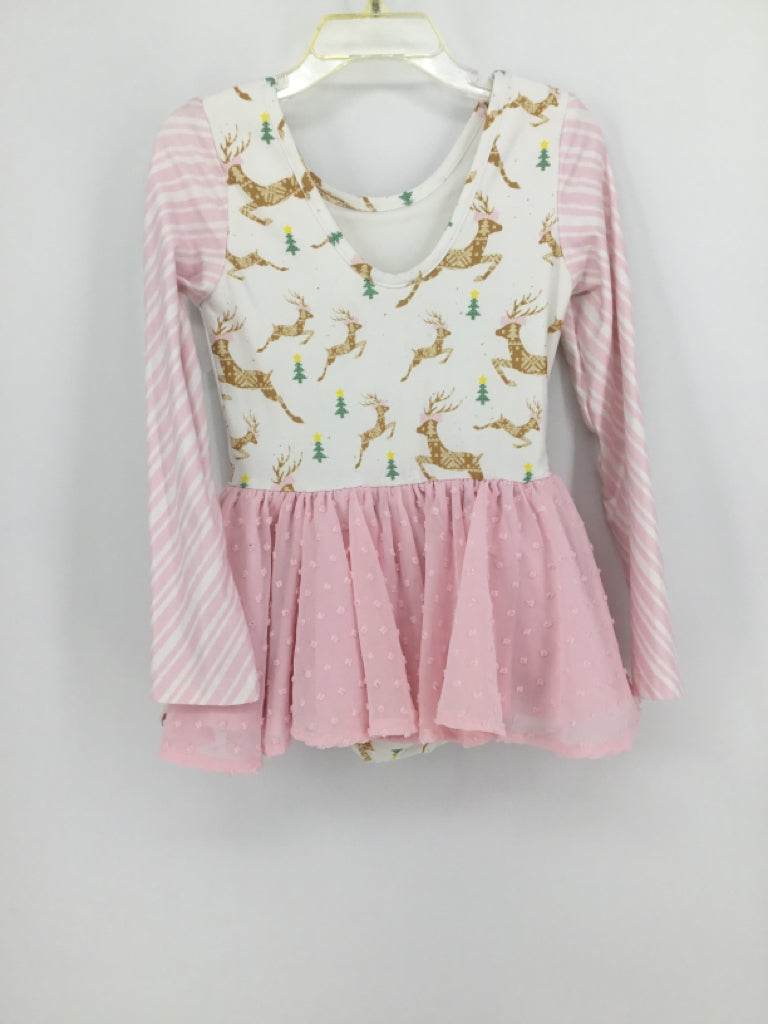 cheeky plum Child Size 5 Pink Christmas Outfit